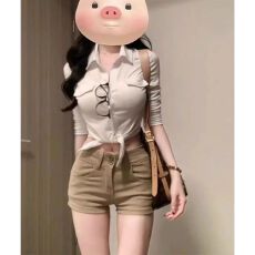 批发街头港风美式显瘦辣妹直筒牛仔短裤女新款春<b class='q'>夏</b>季宽松弹力牛仔热裤