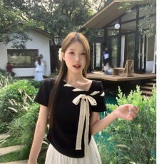 批发<b class='q'>人</b>棉】大码微<b class='q'>胖</b>休闲短袖T恤女夏季设计感漂亮独特体恤显瘦上衣