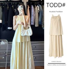 批发2026<b class='q'>夏</b>装搭配一整套时尚小个子别致温柔无袖上衣高腰半身裙两件套