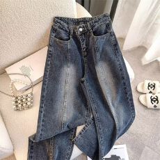 批发高街通勤辣妹微喇牛仔裤<b class='q'>女</b>春秋新款时尚显瘦ins喇叭遮肉牛仔裤潮