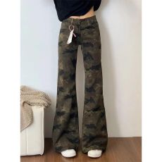 批发<b class='q'>潮流</b>个性百搭微喇牛仔裤女春秋新款显瘦显高韩版<b class='q'>时尚</b>微喇牛仔裤潮