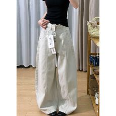 批发个性街头排扣阔腿<b class='q'>牛仔裤</b><b class='q'>女</b>春秋新款时尚原宿风宽松ins<b class='q'>直筒</b><b class='q'>牛仔裤</b>