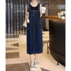 批发通勤设计感牛仔背带长裙女春夏季新款潮流百搭ins显瘦通勤牛仔裙