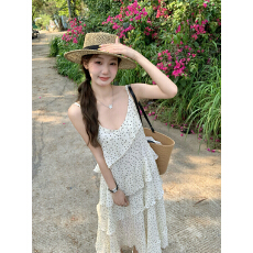 批发实拍实价  新款无袖<b class='q'>波点</b>吊带<b class='q'>连衣裙</b>女