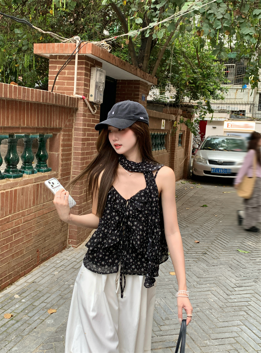 실사 정가 새로운 한 부서 레트로 꽃무늬 슬립 맨위