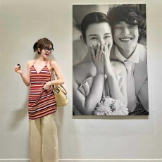 批发盐系风<b class='q'>条纹</b>吊带<b class='q'>裙</b>女夏2025新款海边修身显瘦背心露背性感纯欲<b class='q'>裙</b>子