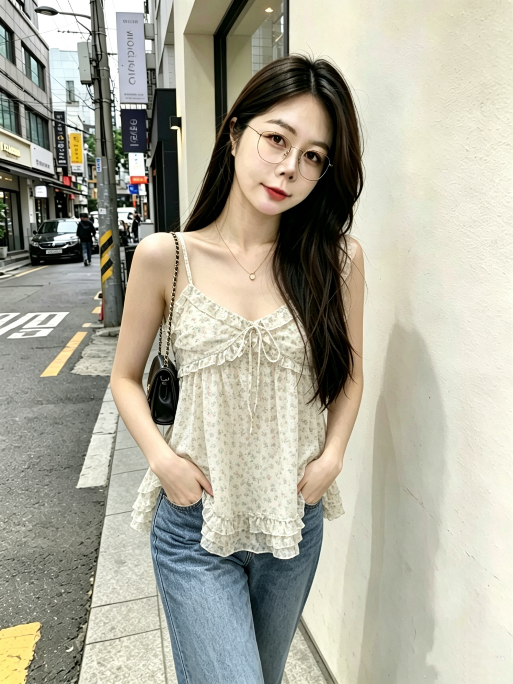실사 한 부서 달콤함 작은 청신 꽃무늬 캐미솔 2026 여름 새로운 순수한 욕망 핫걸