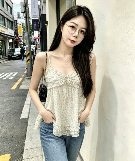 실사 한 부서 달콤함 작은 청신 꽃무늬 캐미솔 2026 여름 새로운 순수한 욕망 핫걸