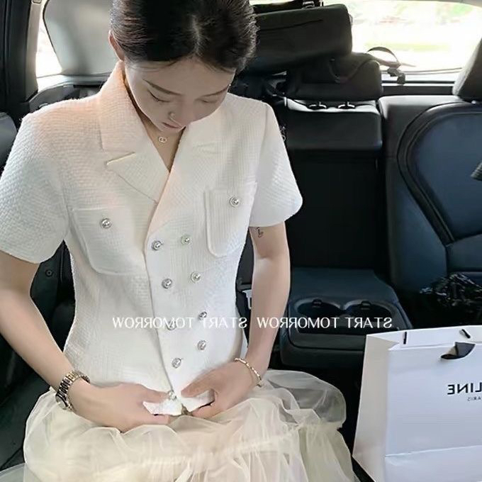 한국 스타일 다용도 몸매 가꾸기 캐주얼 패션 트렌드 미니멀리즘 작은 샤넬 스타일 재킷