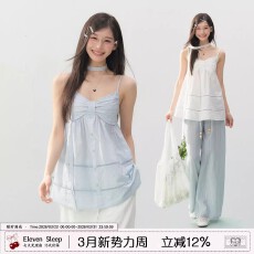 批发ELEVEN SLEEP春季吊带配开衫高级感韩系独特绝美外穿背心女士上衣