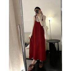 批发韩国蕾丝打底衫上衣新款时尚百搭慵懒休闲<b class='q'>宽松</b>外穿吊带针织衫长裙