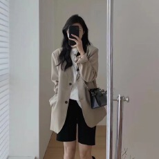 批发2026春季新款韩版英伦风炸街小个子休闲宽松高级感西装外套上衣<b class='q'>女</b>