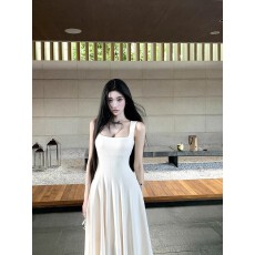 批发Barb Chill「温柔神裙」吊带<b class='q'>长裙</b>连衣裙春季针织裙气质法式<b class='q'>礼服</b>裙