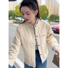 批发小个子立领外套女短款秋季2025新款韩版休闲宽松高级感上衣<b class='q'>衬衫</b>