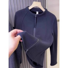 批发欧洲站高级感灰色拉链外套女2025秋冬新款极简风<b class='q'>修身</b>显瘦短款上衣