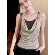 批发设计感<b class='q'>泰国</b>绝美无袖坎肩吊带女夏季外穿巨好看背心绝美辣妹小上衣