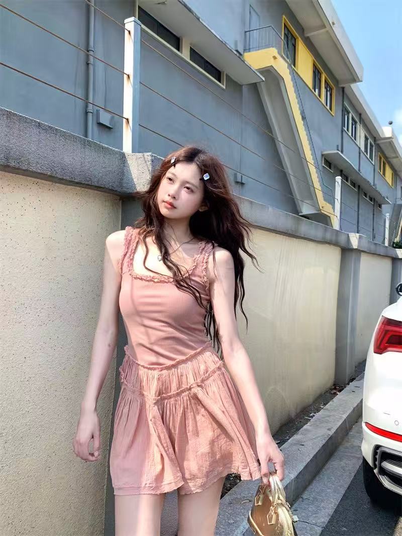 발레 바람 고유 한 슬립 드레스