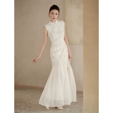 批发初蝉衣事新中式国风改良旗袍女2026夏季气质<b class='q'>敬酒</b><b class='q'>服</b>订<b class='q'>婚礼</b><b class='q'>服</b>鱼尾裙