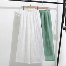 批发实拍新款天丝苎麻阔腿裤棉麻透气休闲长裤高腰垂感<b class='q'>夏</b>季薄款清凉裤