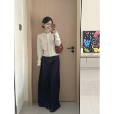 批发蝴蝶结白色毛衣外套女巨好看的早秋穿搭漂亮减龄<b class='q'>针织</b><b class='q'>开衫</b>气质套装