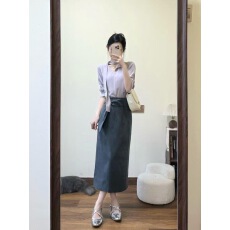 批发春装穿搭一整套设计感小众御姐气质小香风<b class='q'>职业</b><b class='q'>衬衫</b>裙子两件套装<b class='q'>女</b>