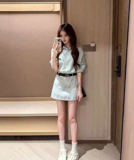 여름 드레스 코디 전체 집합 빛 요리 한 로얄 자매 작은 키 아메리칸 달콤한 매운맛 바람 디자인 센스 맨위 치마 투피스 슈트
