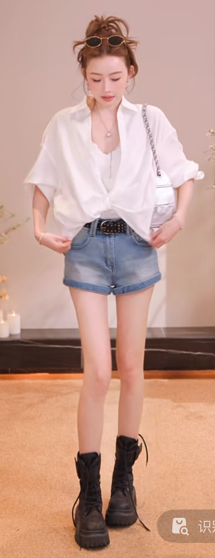 sg 양 에 따르면 샨 ss 코치 센스 익스트림 제인 매듭 V넥 셔츠