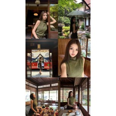 批发早安樊樊「my chic」高智氛围 高领扣无袖针织上衣