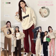 批发【舒雅】秋冬防风暖暖裤宽松休闲睡裤双面加厚奥丽绒长裤可外穿