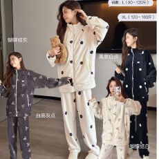 批发【舒雅】秋冬加厚宝宝绒新款拉链睡衣女套装蝴蝶结家居<b class='q'>服</b>可外穿