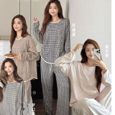 批发【舒雅】秋冬磨毛厚绒条纹韩系慵懒休闲家居<b class='q'>服</b>套装睡衣女可外穿