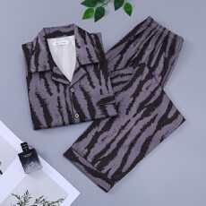 批发【舒雅】2026夏季新款仿棉短袖长裤<b class='q'>睡衣</b>薄款加<b class='q'>大码</b>男士家居套套装