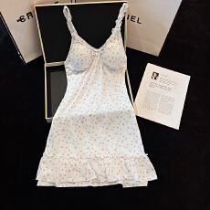 批发【舒雅】可拆胸垫冰丝螺纹夏季短袖睡裙套装性感家居<b class='q'>服</b>少女卡通