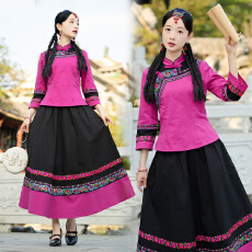 批发实拍2026春夏新款中国风复古民国风小上衣旗袍修身显瘦两件套套装