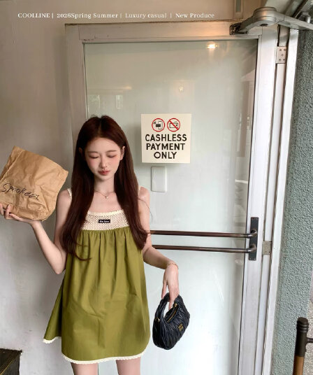 coolline 숲 희 롯폰기 초기 방문 miu 부서 이끼 녹색 품격 캐주얼 인형 치마 롱 스커트 세트 그룹