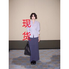 批发酒午自制紫汐港风复古<b class='q'>秋</b>季新款衬衣收腰衬衫上衣女