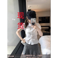 批发孔真烦呐少女茶话会jennie同款娃娃领衬衫女2026新款白衬衣