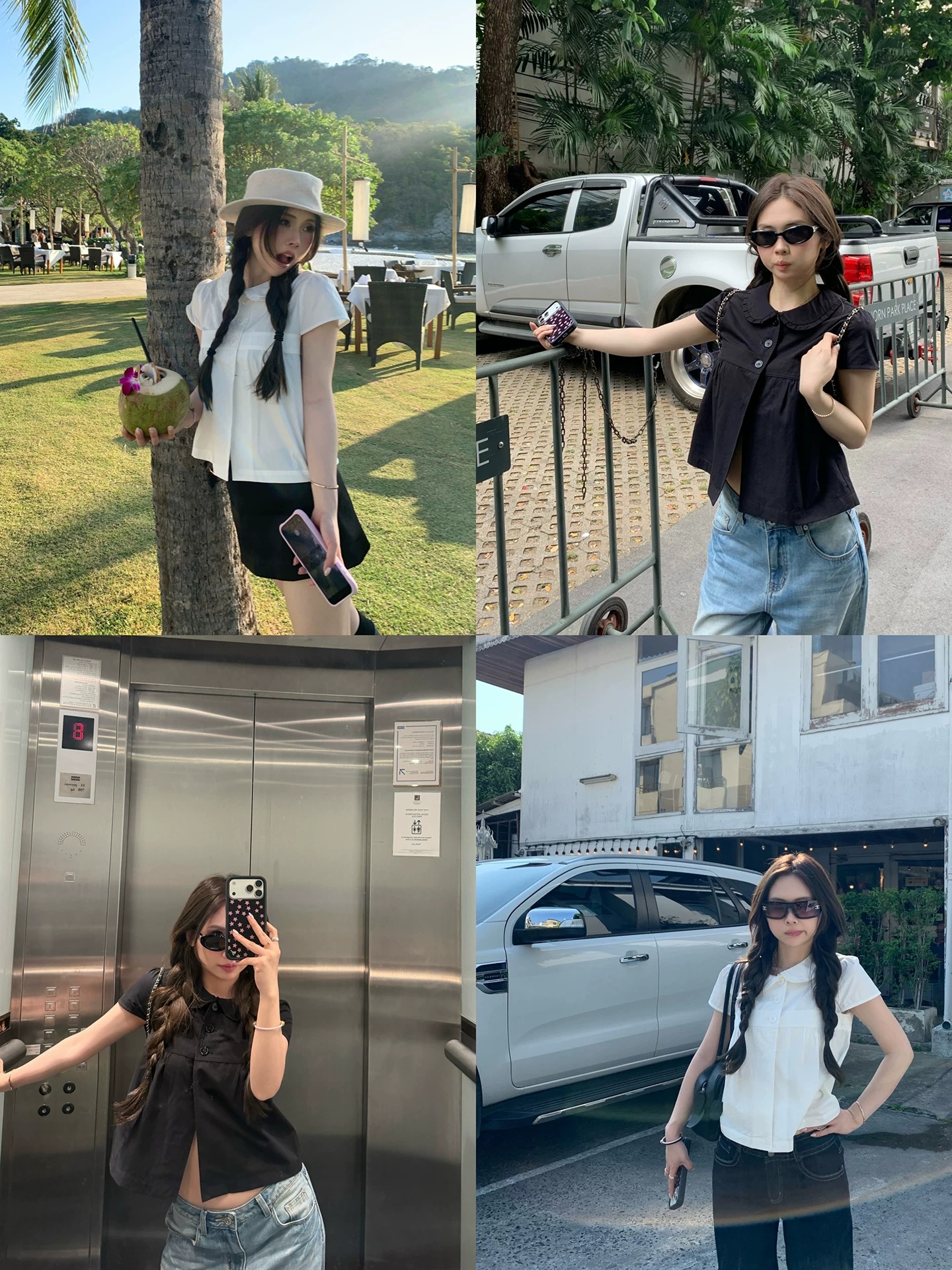 황색 오직 오직 zzpalette 중년 doll 장난기 넘치는 연령 감소 싱글 줄 버튼 베이비 칼라 반팔 셔츠