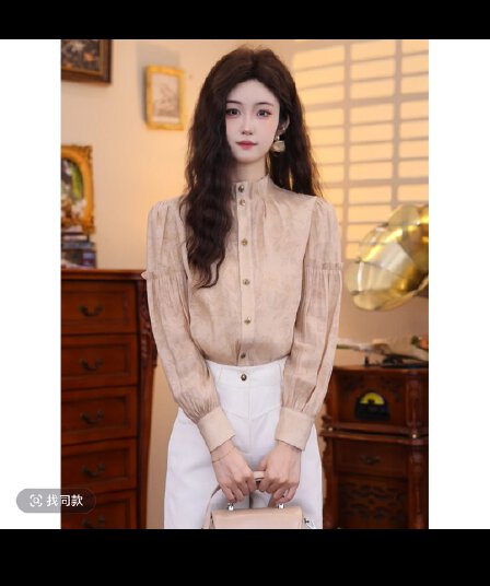 주 추 중간 수준 구름 그림자 홍콩 느낌 레트로 디자인 센스 품격 봄 가을 긴팔 맨위 03608
