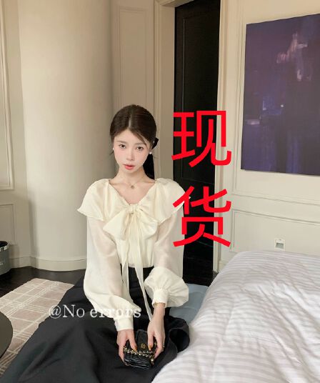 아니요 오류 no errors 주간 실크 아세트산 둘 착용 폴로 칼라 나비 매듭 셔츠 프랑스식 프릴 레이스업 맨위