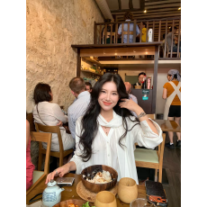 批发DaqianwithU  柑橘前调 定染手工花边 飘带高颜值显脖颈衬衫
