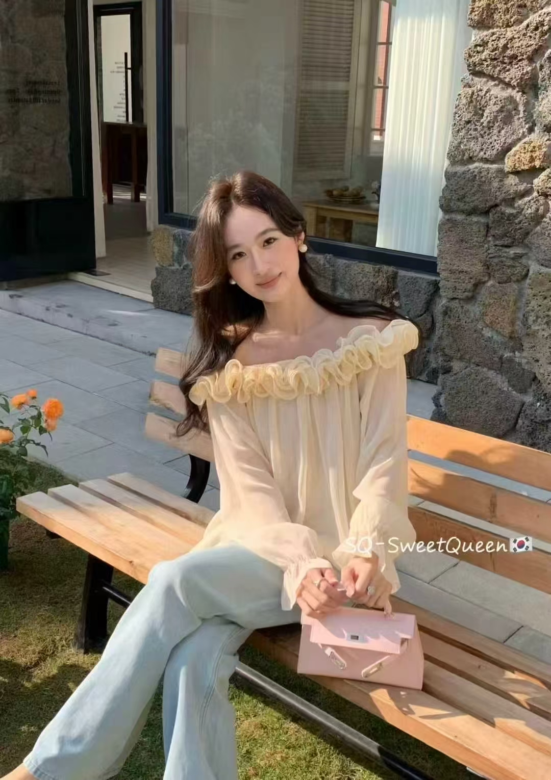 실사 오프숄더 레이스 루즈핏 느긋한 바람 긴팔 셔츠 맨위 2026 봄 새로운 작은 셔츠 프랑스식 셔츠