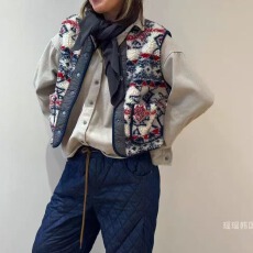 批发有货 韩国新款<b class='q'>图案</b><b class='q'>背心</b>棉服外套女秋冬装棉衣马甲女