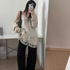 有货 2026韩国不规则设计吊带连衣裙