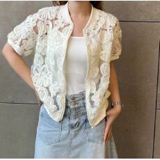 批发春季新款长袖拉拉外套<b class='q'>蕾丝</b>镂空棒球女上衣时尚百搭上衣女