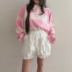 批发有货 2026春款 花朵纹理 花边短<b class='q'>裤</b> <b class='q'>裤</b>子