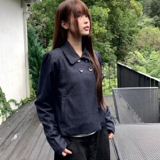 批发韩版设计感双排扣POLO领短外套<b class='q'>女</b>2026新款宽松时尚百搭长袖上衣