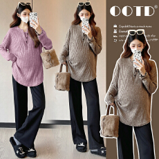 批发实拍~新款孕妇装<b class='q'>春</b>秋季时尚宽松休闲显瘦内搭打底衫上衣