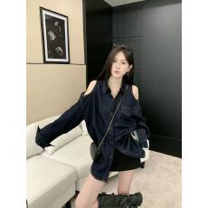 批发心机口袋露肩<b class='q'>牛仔</b><b class='q'>衬衫</b><b class='q'>女</b>早春2026新款长袖宽松设计感小众百搭上衣