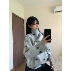 批发实价纯棉华棉复合 巨好看灰色<b class='q'>卫衣</b>短外套女早秋今年流行爆款上衣